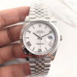 Copy Rolex Datejust II 41MM White Dial With Roman Numerals Jubilee Watch